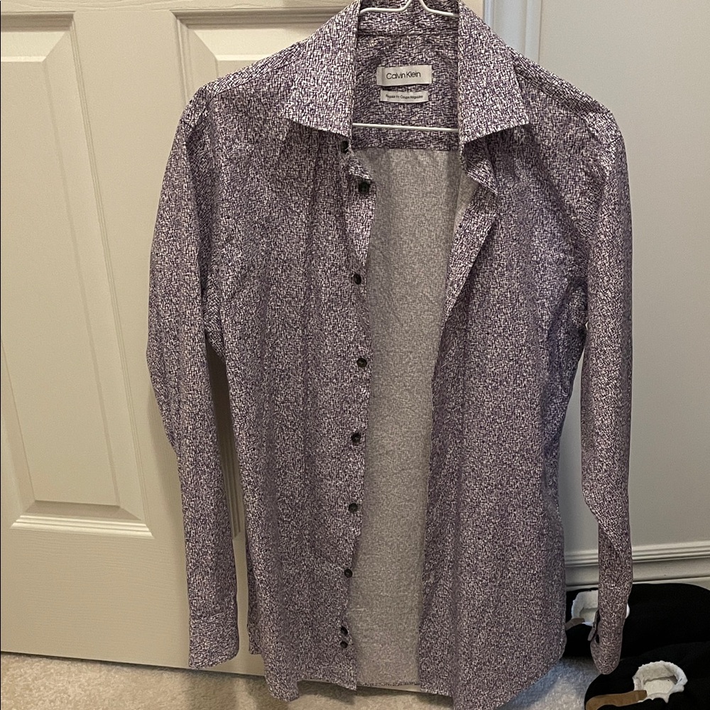 Calvin Klein Purple Button-Up Shirt